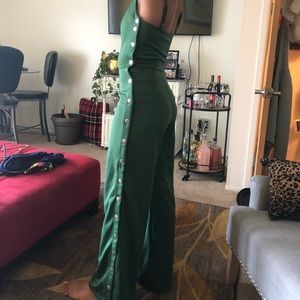 2-piece green breakaway romper.